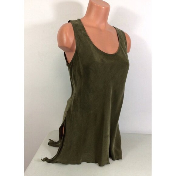 Monika Turtle Satin Tank Blouse Womens Medium - Picture 5 of 9